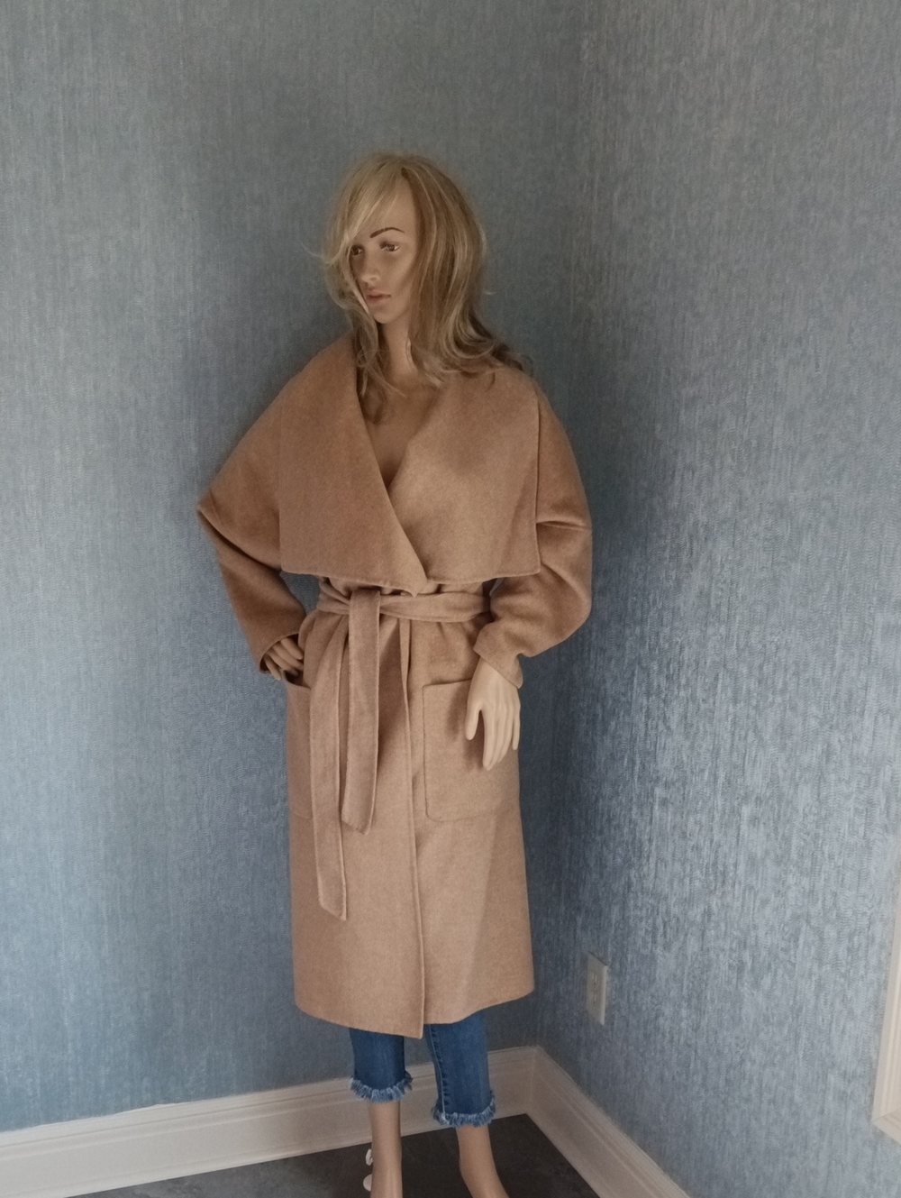 Zara Camel Wrap Belted Trench Coat